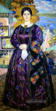  Boris Malerei - die Frau des Kaufmanns 1915 Boris Michailowitsch Kustodiew